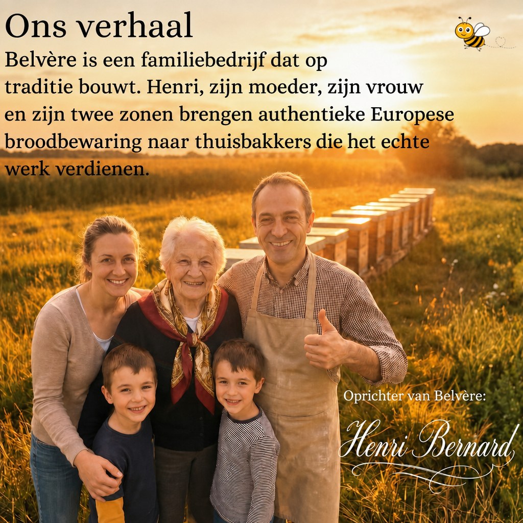 Belvère bijenwas broodzak van katoen